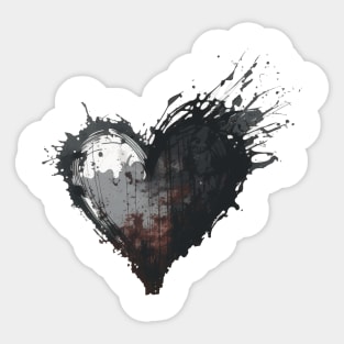 Heart Black Graffiti Sticker